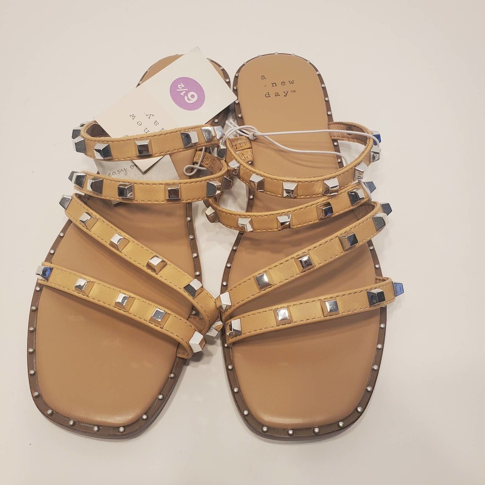 Women's Hollis Embellished Slide Sandals - A New Day, Size 6.5